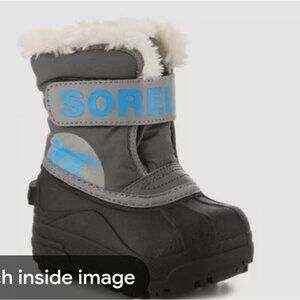 SOREL | Commander Snow Boots Gray Blue Boys Sz 8